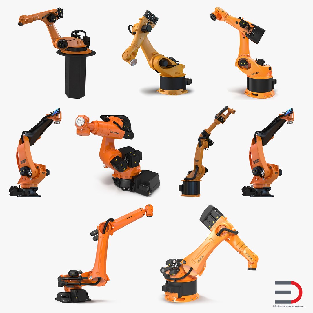Kuka Robots Rigged 3D Models Collection 6 3D model preview