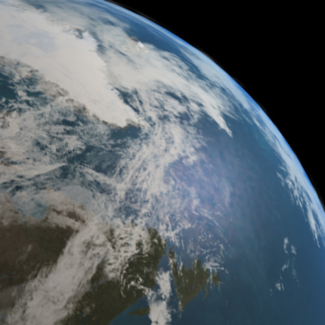 3d Earth Clouds Model