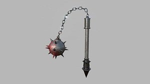 3D Medieval Flail 07 Blood - Character Fantasy Weaponry