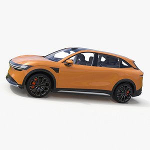 Zeekr 7X Luxury Sunset Orange SUV 3D model