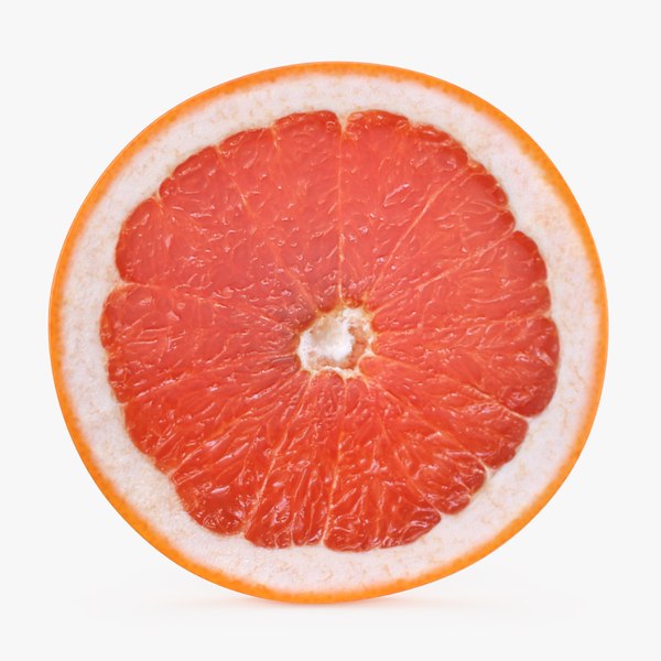 3D model Round Red Grapefruit Slice