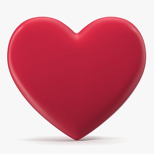 3D Red Heart Emoji model
