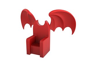 Furniture001 Bat Throne 3D