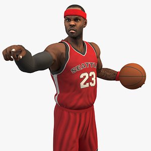 3D model rigged basketball player 8k