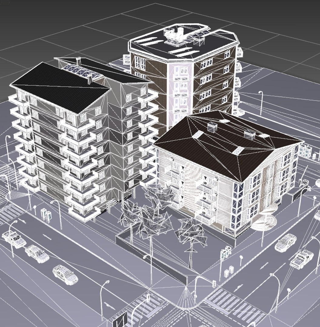 3d Urban Block Model