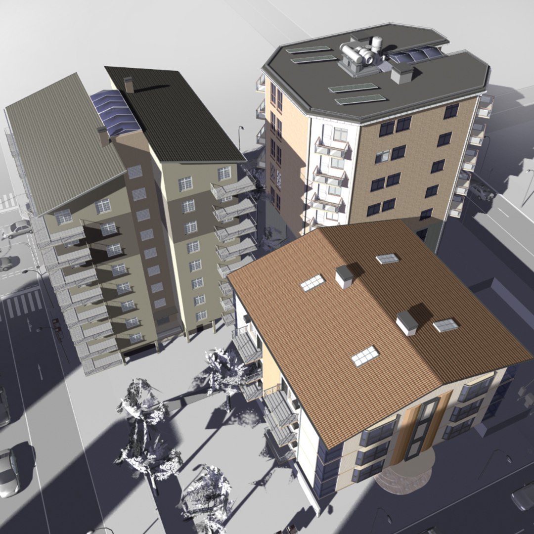 3d Urban Block Model