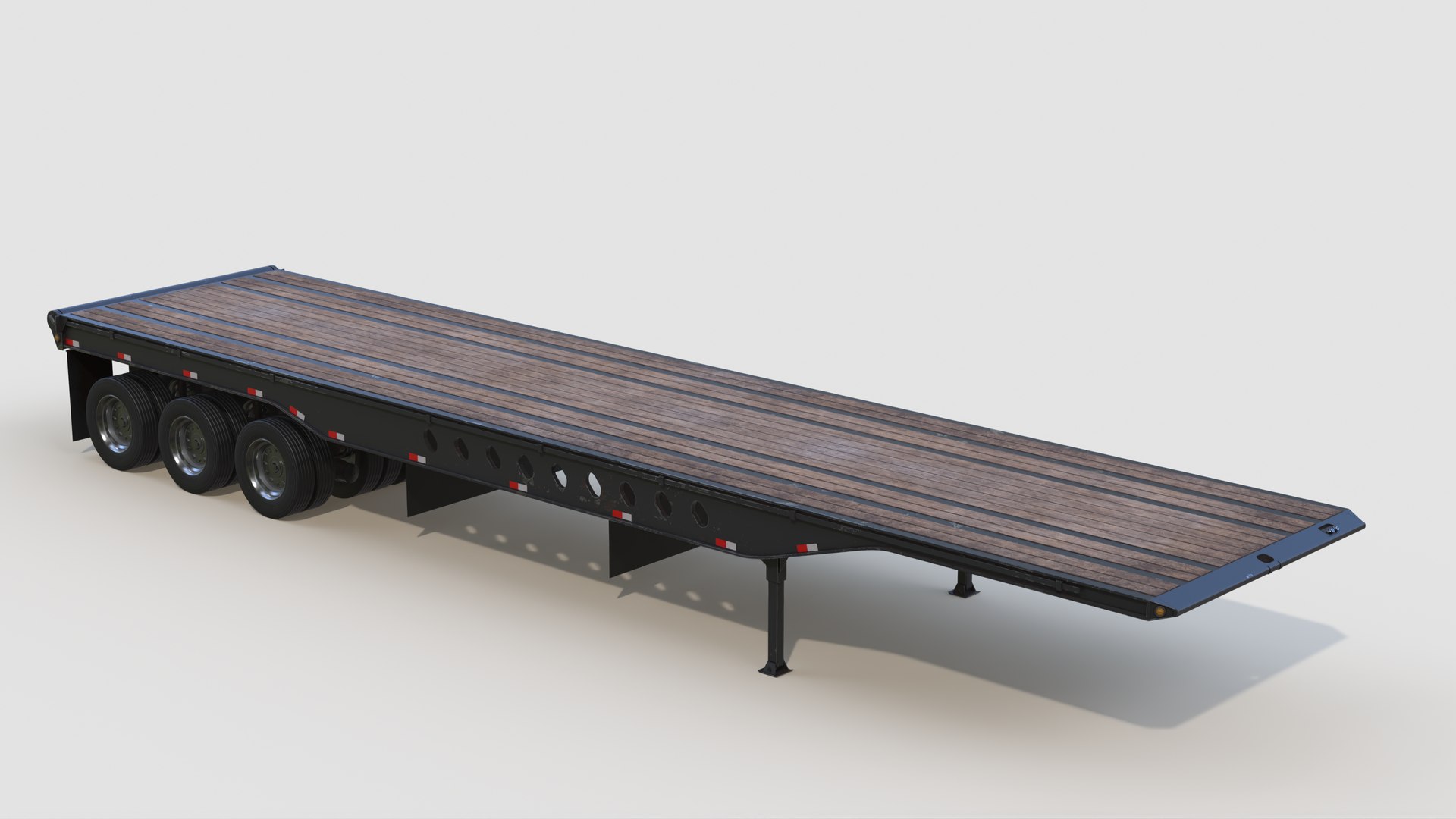 Tridem Oilfield Float Trailer 3D Model - TurboSquid 2435931