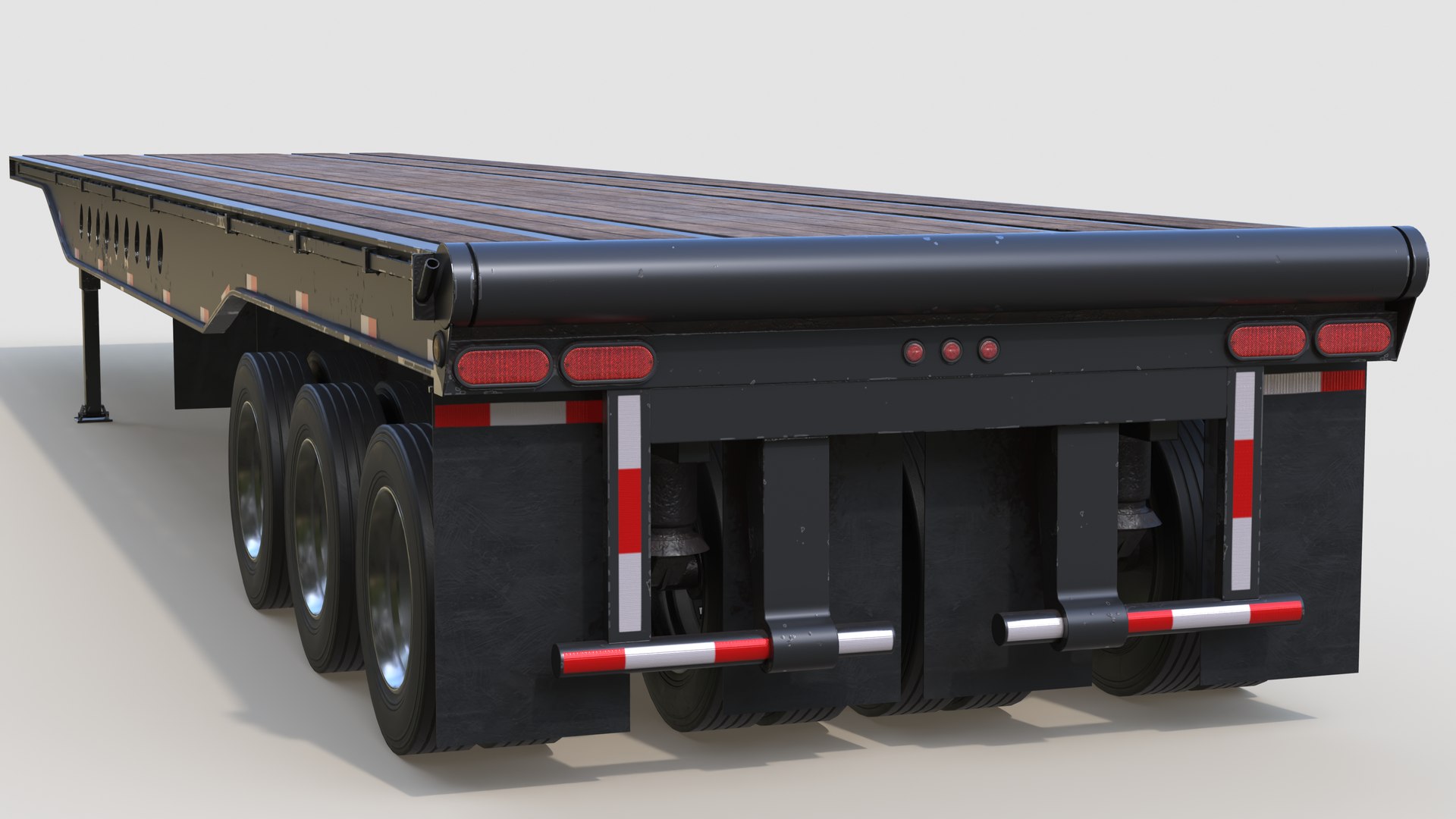 Tridem Oilfield Float Trailer 3D Model - TurboSquid 2435931