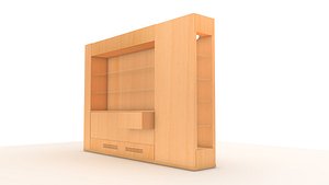 furniture wood glass 3d model