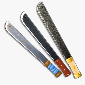 Game ready cartoon machete pack