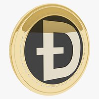 Doge Cryptocurrency Gold Coin