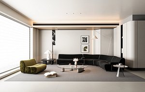 Modern living room 3D model