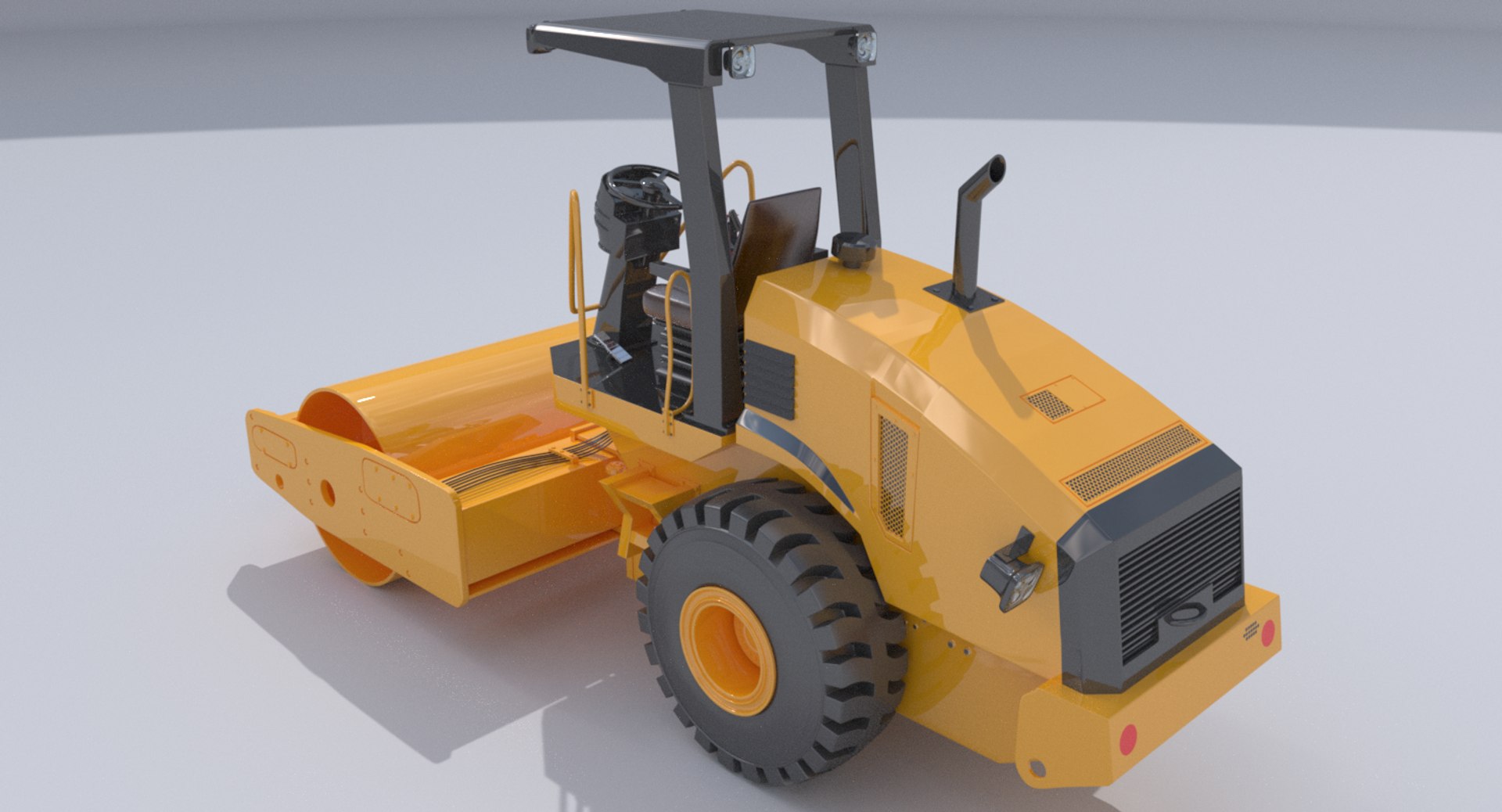 3ds Max Road Roller Compactor Asphalt