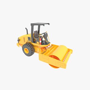 3ds max road roller compactor asphalt