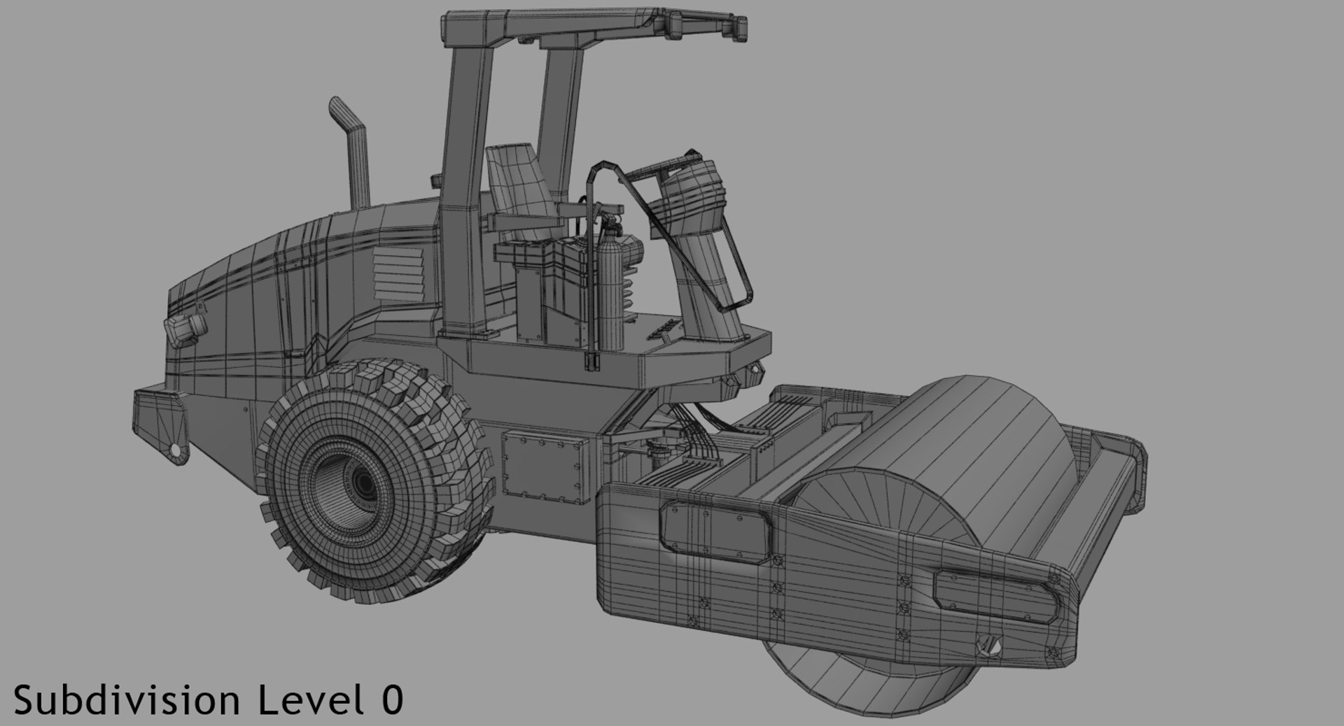 3ds Max Road Roller Compactor Asphalt