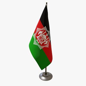 Table Flag Afghanistan 3D model