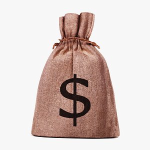 3D money bag model