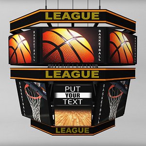 3d model jumbotron scoreboard double