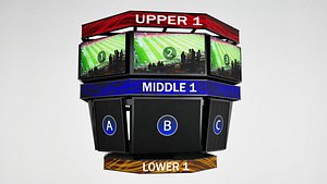 Jumbotron scoreboard double low poly