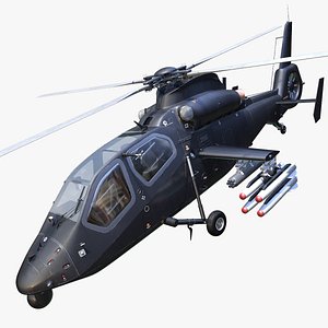 3d model harbin z-19 attack helicopter