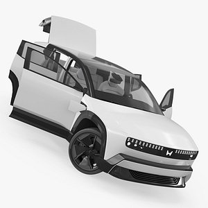 Honda 0-Series Concept Crossover 2027 White Rigged for Maya 3D model