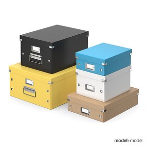 office storage boxes 3D model