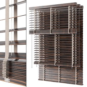 3D Wooden Blinds Set 21