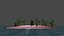 LowPoly Island With Character Rigged 3D model