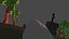 LowPoly Island With Character Rigged 3D model