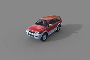 Low Poly Car PBR: Mitsubishi Pajero Sport 1996