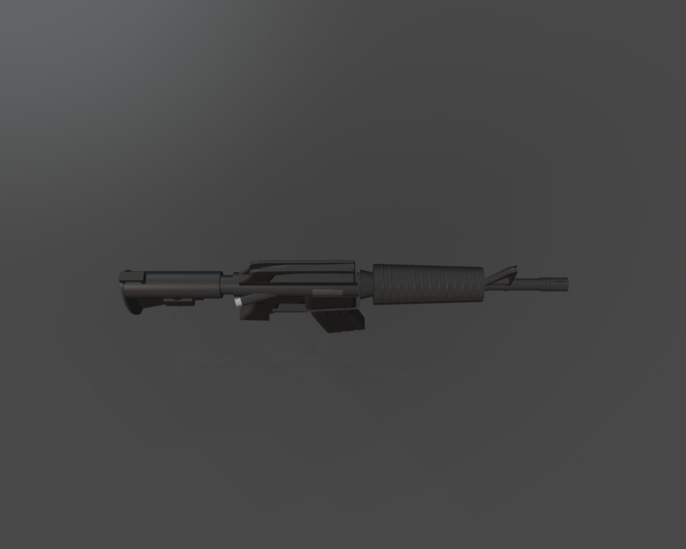 3d Weapons M16 Rifle Machine Gun Model