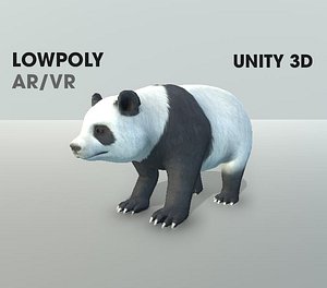 3D panda ar vr fully rigged