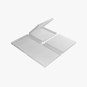 6-inch Pizza Boxes White Paper Mockup