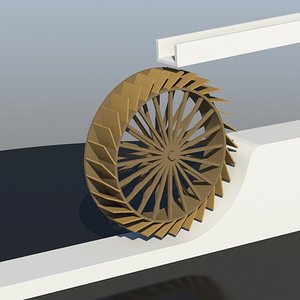 water wheel obj