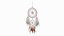 Ловец снов с перьями и бусинами, четыре кольца