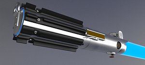 luke skywalker lightsaber saber 3d 3ds