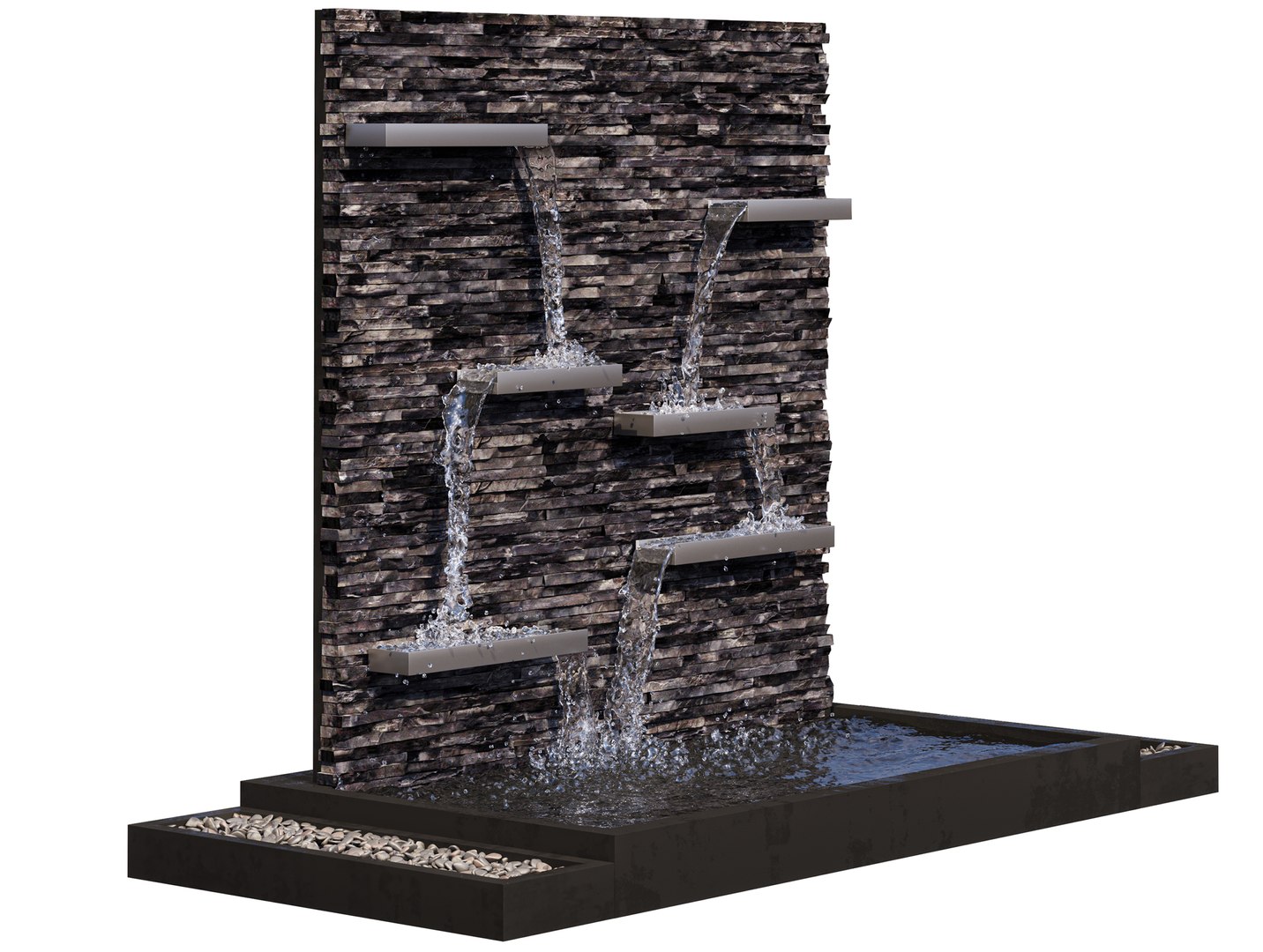 3D Sandstone Wall Fountains model - TurboSquid 1897023