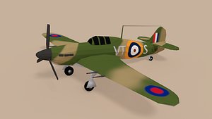 hawker hurricane mk ii 3D model