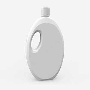 Plastic Bottle white 3D model