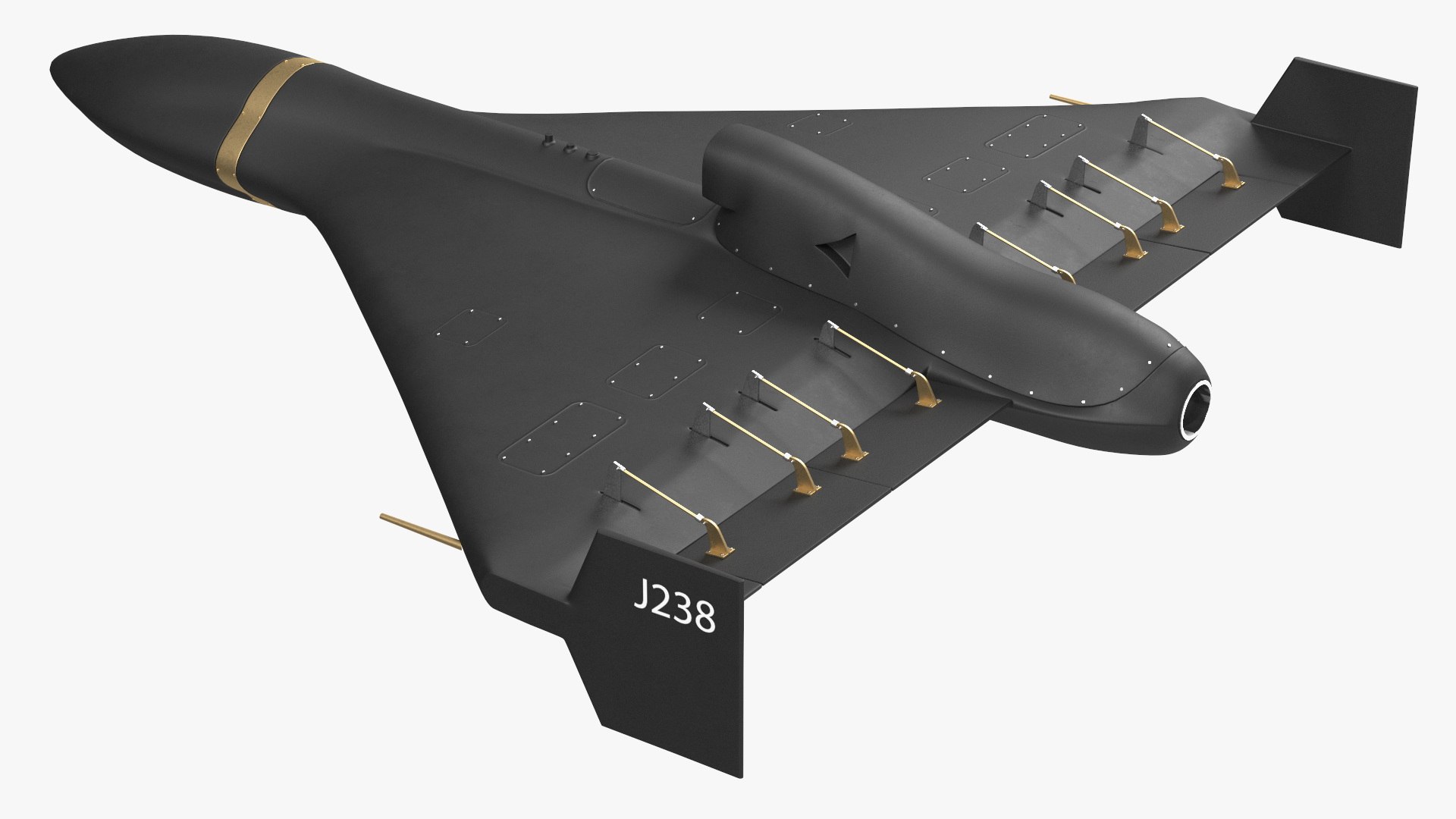 3D Model Shahed 238 Kamikaze Drone Black Rigged - TurboSquid