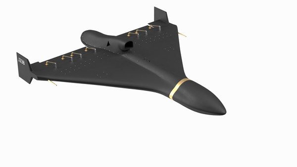 modelo 3d Shahed 238 Kamikaze Drone Negro Aparejado - TurboSquid 2234556