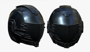 helmet sci fi 3D