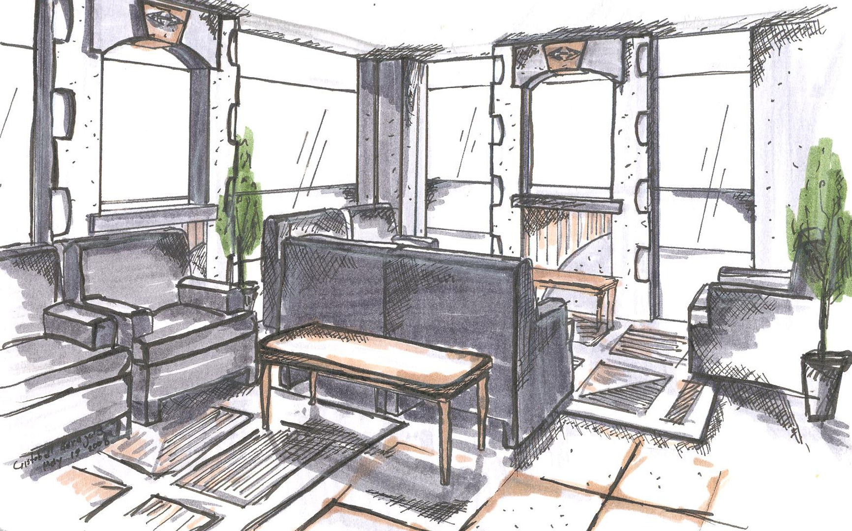 3d cafe shop model