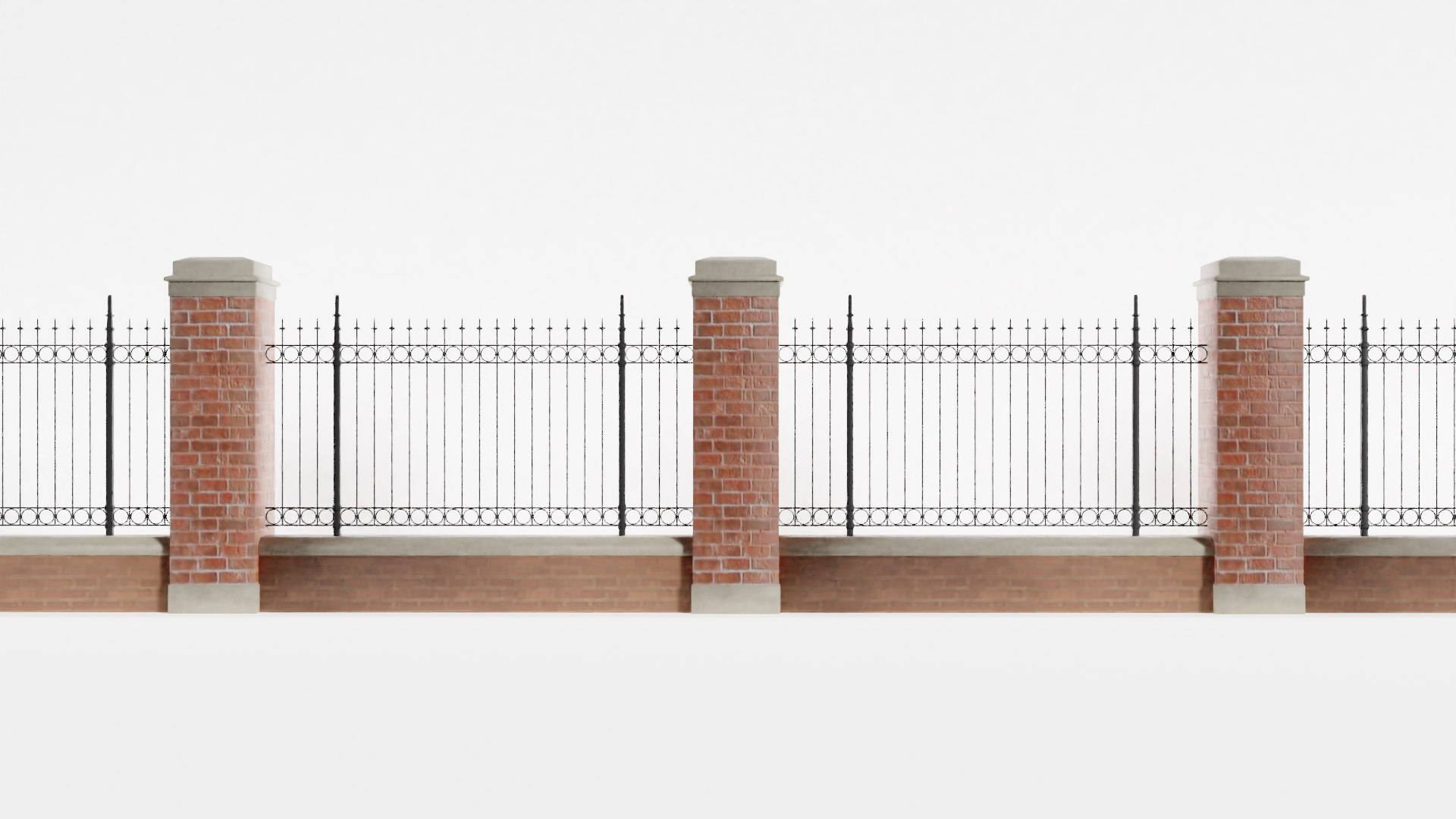 3D Classic Brick and Iron Fence https://p.turbosquid.com/ts-thumb/xf/jSk3we/mT/classicbrickandironfence_01_02/png/1677874994/1920x1080/fit_q87/c3c24c807223fcd7eba80022442828ee34bb06c7/classicbrickandironfence_01_02.jpg