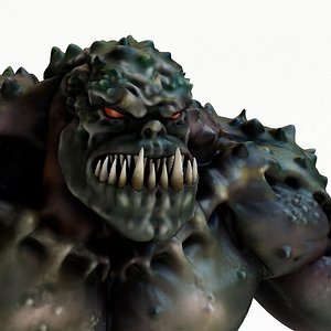 3D green monster model