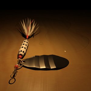 3d model spinning lure