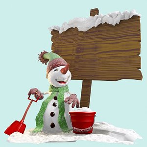 snowman in front signage 2