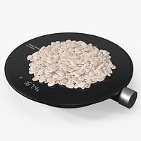 Rolled Oats on Digital Scale