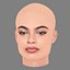 Ariana Greenblatt Head - No Hair - Low poly head for game