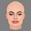Ariana Greenblatt Head - No Hair - Low poly head for game